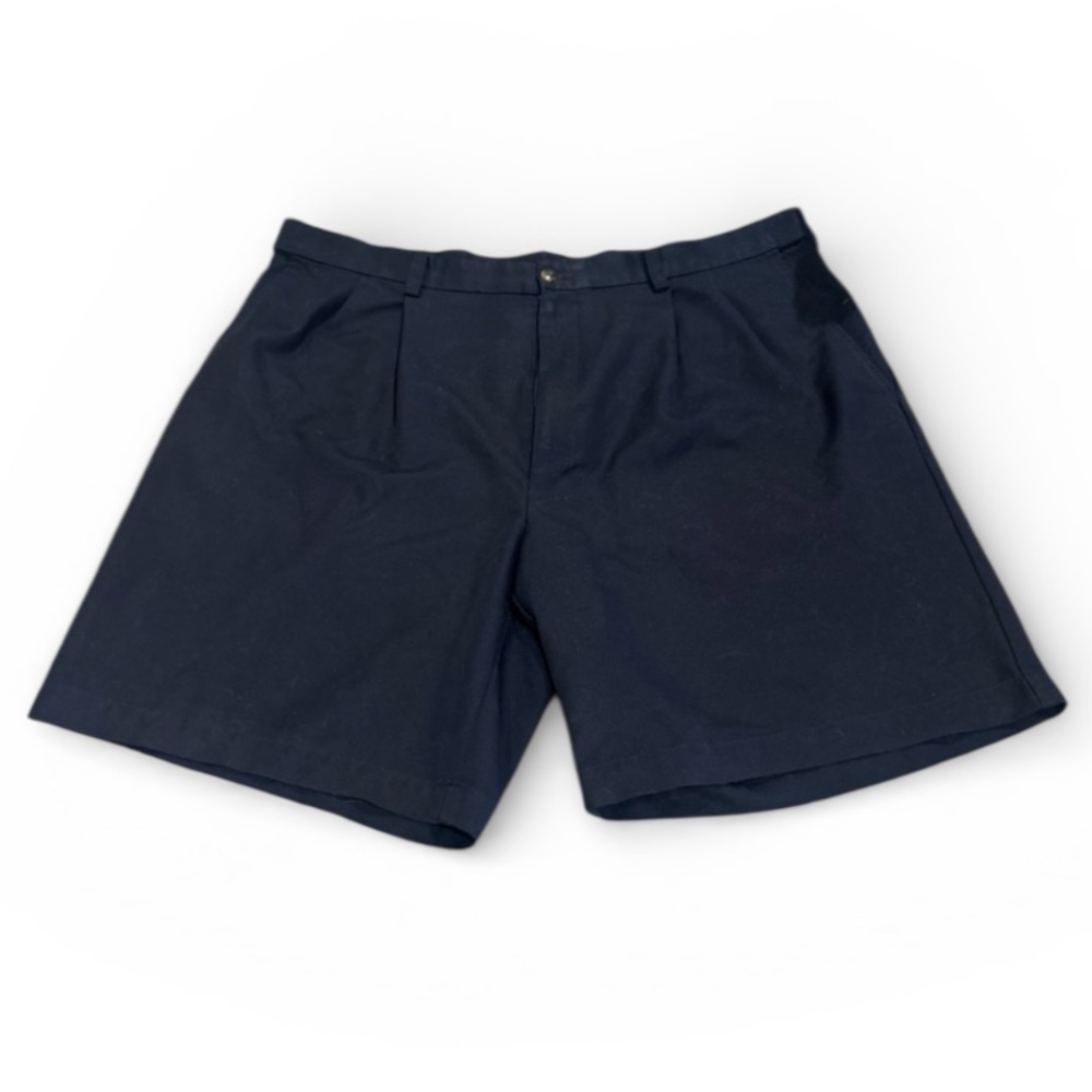 Haggar 9” Dark Blue Elastic Stretch Waistband Shorts Men’s Size 38 EUC